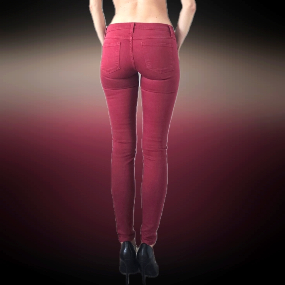 Flying Monkey Burgundy Skinny Jeans